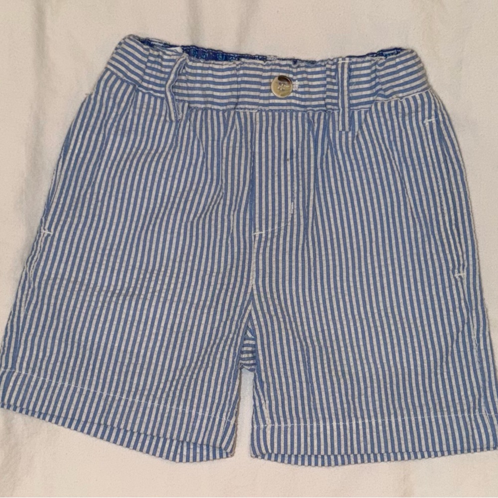 J. Bailey / Bailey Boys Blue Striped Seersucker Boys Shorts 3T